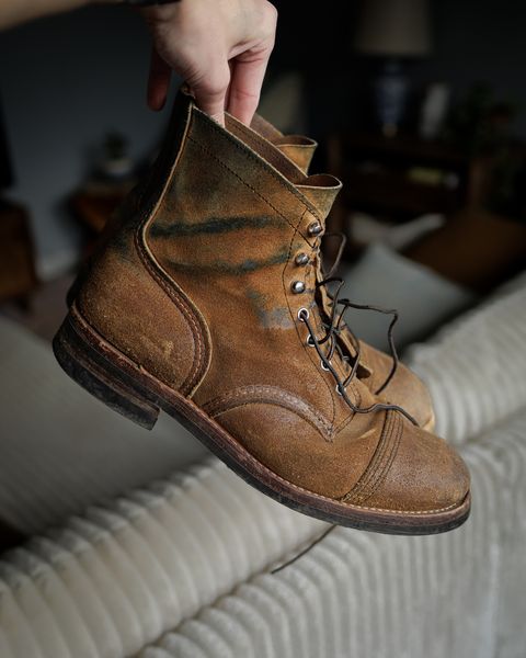 Photo by onelastboot on February 26, 2024 of the Red Wing Iron Ranger in S.B. Foot Hawthorne Muleskinner.