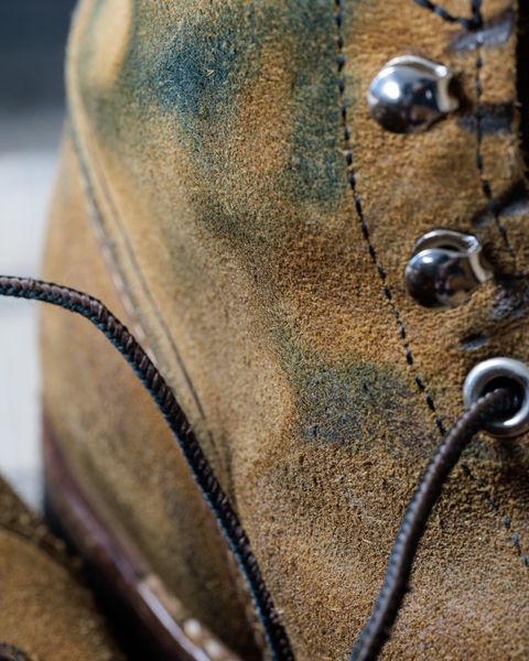 Photo by onelastboot on March 31, 2024 of the Red Wing Iron Ranger in S.B. Foot Hawthorne Muleskinner.