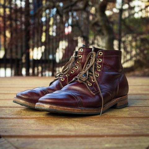 Photo by onelastboot on March 18, 2023 of the Viberg Service Boot in Horween Color 8 Chromexcel.
