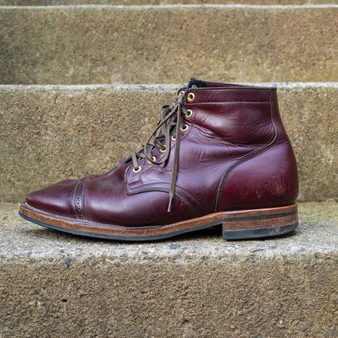 Photo by onelastboot on April 1, 2023 of the Viberg Service Boot in Horween Color 8 Chromexcel.
