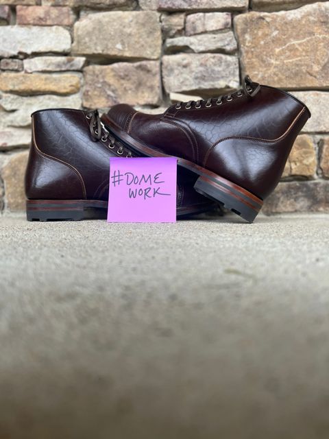 Photo by wvbootsndenim on October 2, 2022 of the Viberg Service Boot in Shinki Dark Brown Oiled Horsebutt.