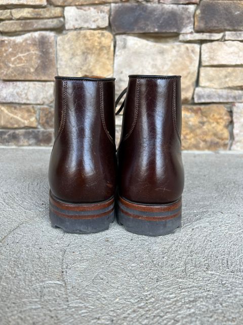 Photo by wvbootsndenim on November 5, 2022 of the Viberg Service Boot in Shinki Dark Brown Oiled Horsebutt.