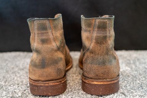 Photo by cconway816 on February 5, 2024 of the Oak Street Bootmakers Field Boot in Horween Natural Chromexcel Roughout.