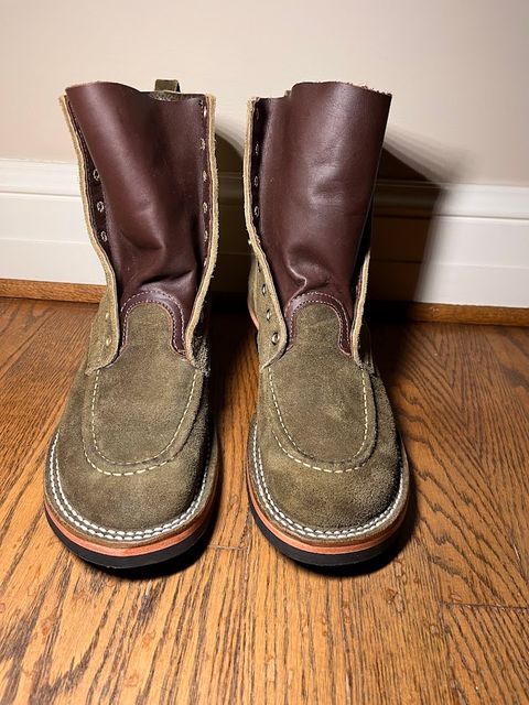 Photo by bars_grover23 on November 13, 2024 of the Nicks MTO in Law Tanning Olive Roughout Shruken Bison.