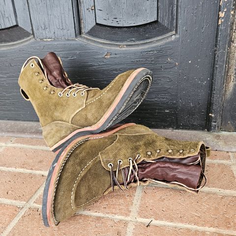 Photo by bars_grover23 on December 5, 2025 of the Nicks MTO in Law Tanning Olive Roughout Shruken Bison.