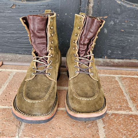 Photo by bars_grover23 on December 5, 2025 of the Nicks MTO in Law Tanning Olive Roughout Shruken Bison.