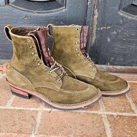 Photo by bars_grover23 on December 5, 2025 of the Nicks MTO in Law Tanning Olive Roughout Shruken Bison.