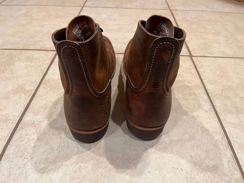 Photo by bars_grover23 on January 6, 2024 of the Red Wing Iron Ranger in S.B. Foot Copper Rough and Tough.