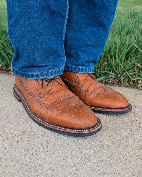 Photo by prospect_joe on April 13, 2026 of the Grant Stone Longwing in Horween Brown Pebble Grain.