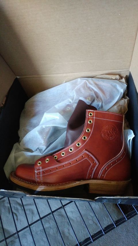 Photo by J.Seven on October 21, 2025 of the Frank's Boots Monkey Boot in Horween Olde English Dublin.