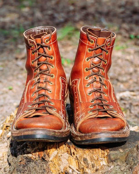 Photo by J.Seven on April 4, 2026 of the Frank's Boots Monkey Boot in Horween Olde English Dublin.