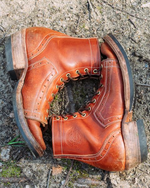 Photo by J.Seven on April 4, 2026 of the Frank's Boots Monkey Boot in Horween Olde English Dublin.