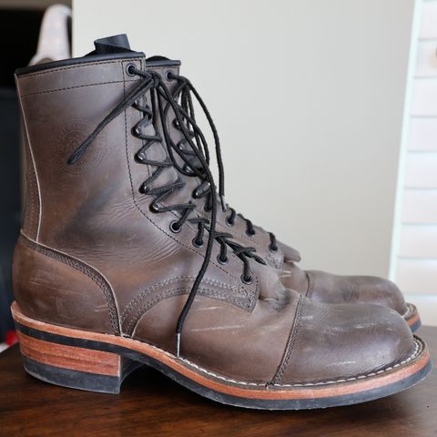 Photo by mfleeter on February 4, 2025 of the Frank's Boots Maxon in Horween Steel Predator.