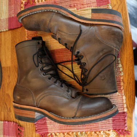 Photo by mfleeter on March 4, 2025 of the Frank's Boots Maxon in Horween Steel Predator.