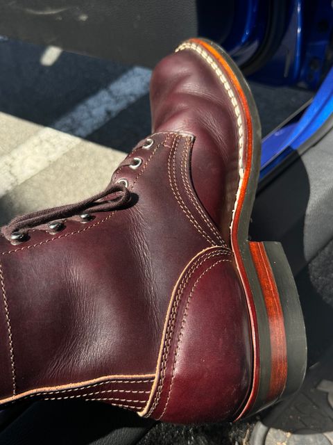 Photo by punkassjim on May 3, 2024 of the Nicks MTO in Wickett & Craig Burgundy Double Stuffed.