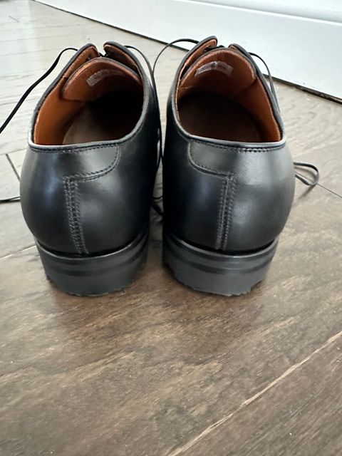 Photo by trickbrick on October 3, 2023 of the Viberg Bastion Oxford in D'Annonay Black Calf.