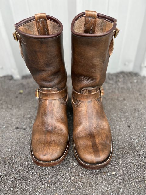 Unsung U 22-2 Engineer Boot in Wickett & Craig Natural Veg Tan