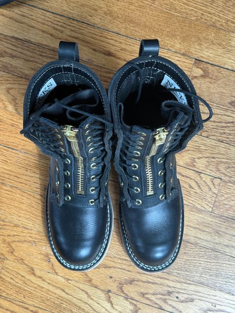 Photo by Shortstop on April 19, 2026 of the Nicks MTO in Horween Black Chromexcel & Seidel MaxSupport Black.