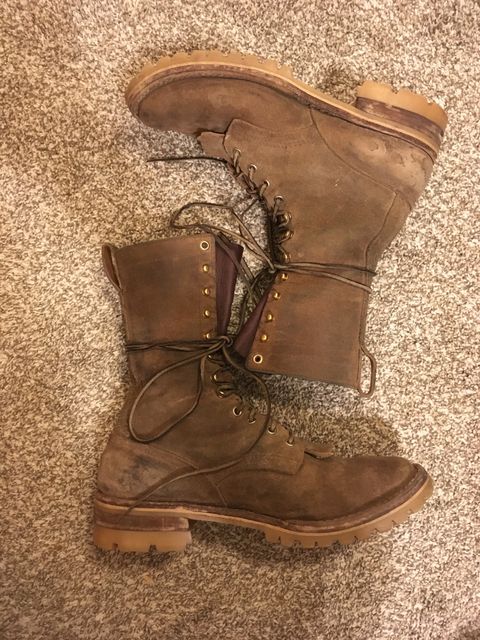 Photo by RunningBearWest on March 6, 2023 of the Nicks BuilderPro in Seidel MaxSupport Tan Roughout.
