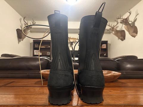 Photo by RunningBearWest on October 4, 2024 of the Nicks Hot Shot in Seidel MaxSupport Black Roughout.