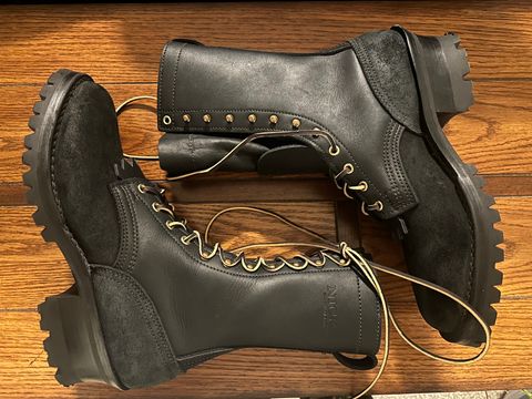 Photo by RunningBearWest on October 4, 2024 of the Nicks Hot Shot in Seidel MaxSupport Black Roughout.