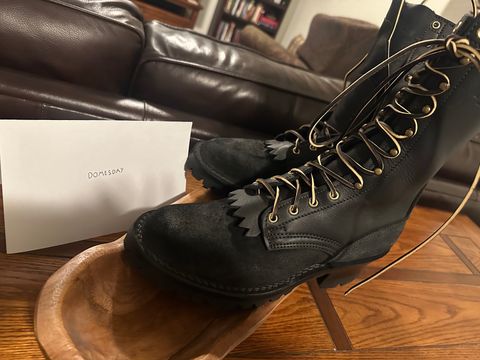 Photo by RunningBearWest on October 4, 2024 of the Nicks Hot Shot in Seidel MaxSupport Black Roughout.
