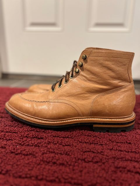 Photo by wesleyprice on March 6, 2024 of the Grant Stone Ottawa Boot in Incas Natural Kangaroo.