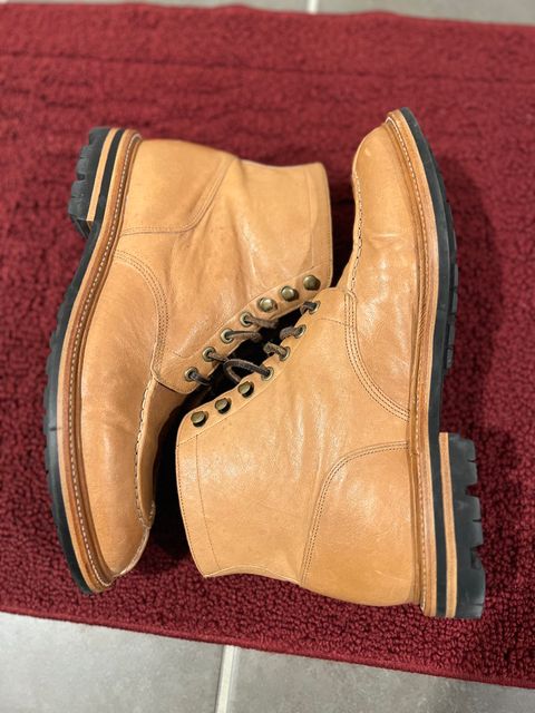 Photo by wesleyprice on March 6, 2024 of the Grant Stone Ottawa Boot in Incas Natural Kangaroo.