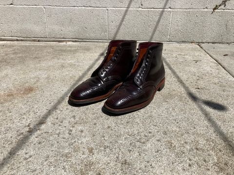 Photo by DomeAlone on August 27, 2022 of the Alden Wingtip Boot in Horween Color 8 Shell Cordovan.