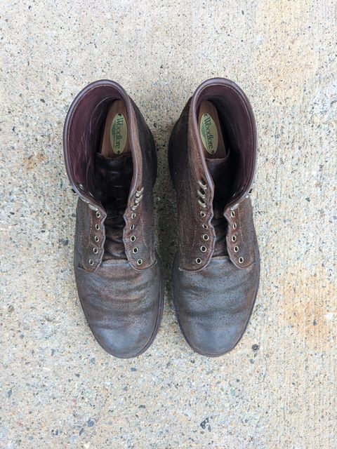 Photo by Monkley on March 5, 2023 of the Allen Edmonds Higgins Mill in Snuff Brown Suede.