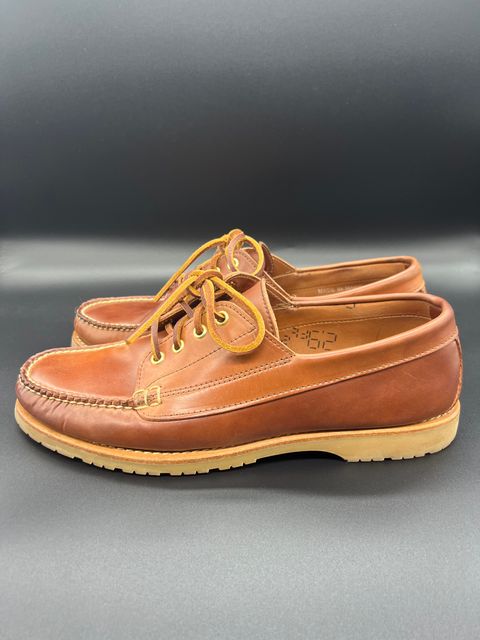 Photo by thebootbum2 on March 5, 2023 of the Rancourt & Co. Classic Ranger-Moc in Horween Natural Shell Cordovan.