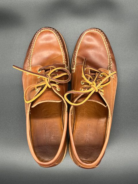 Photo by thebootbum2 on March 5, 2023 of the Rancourt & Co. Classic Ranger-Moc in Horween Natural Shell Cordovan.