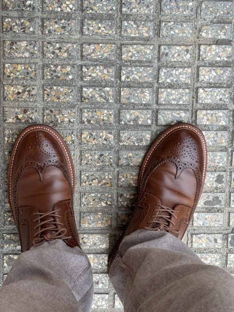Photo by Bota71 on July 15, 2026 of the Grant Stone Longwing in Horween Dune Chromexcel.