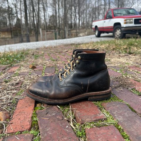Photo by lydialove on March 2, 2024 of the Grant Stone Nora Boot in Horween Black Chromexcel.