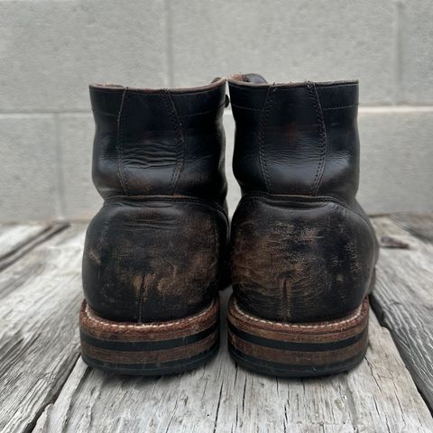 Photo by lydialove on April 1, 2024 of the Grant Stone Nora Boot in Horween Black Chromexcel.