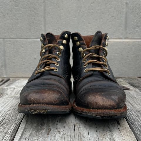 Photo by lydialove on April 1, 2024 of the Grant Stone Nora Boot in Horween Black Chromexcel.