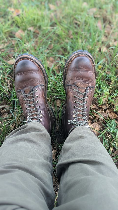 Photo by Briansbootpage on May 3, 2022 of the Truman Upland Boot in Seidel Cattail Grizzly.