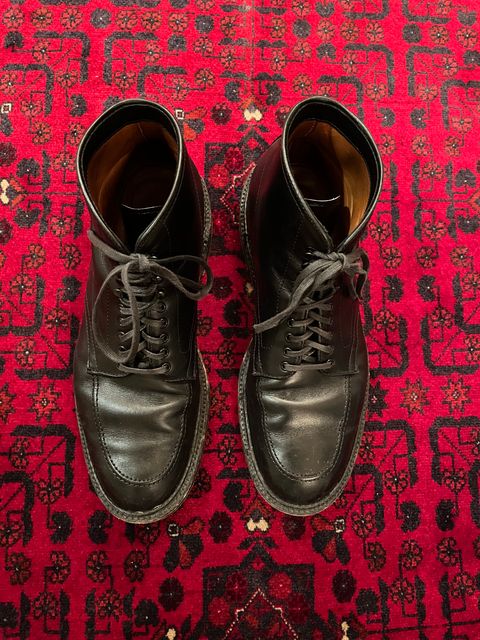 Photo by (deleted user) on April 6, 2024 of the Alden Indy Boot in Black Calfskin.
