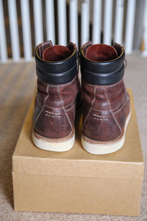 Photo by evknee on March 2, 2023 of the Grant Stone Field Boot in C.F. Stead Dark Burgundy Classic Kudu.