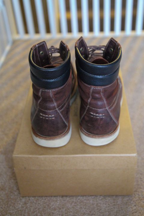 Photo by evknee on April 5, 2023 of the Grant Stone Field Boot in C.F. Stead Dark Burgundy Classic Kudu.