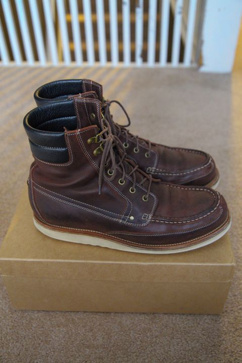 Photo by evknee on April 5, 2023 of the Grant Stone Field Boot in C.F. Stead Dark Burgundy Classic Kudu.
