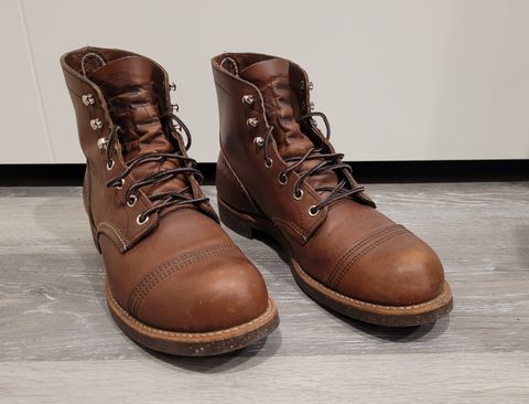 Photo by quantum_quetzal on October 25, 2022 of the Red Wing Iron Ranger in S.B. Foot Amber Harness.