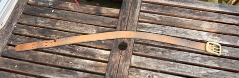 Photo by mwanni on April 5, 2026 of the Samurai Jeans W001-WP in US Steerhide (Natural).