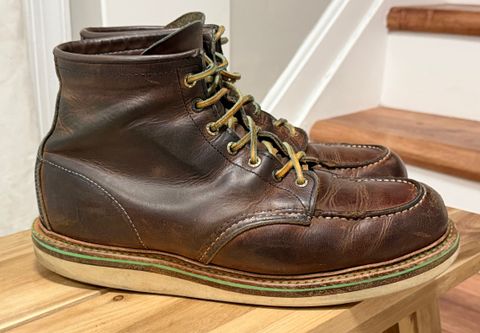 Photo by mwanni on February 6, 2026 of the Red Wing 6-Inch Classic Moc in S.B. Foot Copper Rough and Tough.