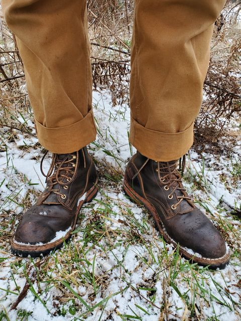 Photo by keitharth on February 4, 2023 of the Nicks Overlander in Horween Dark Brown Waxed Flesh.