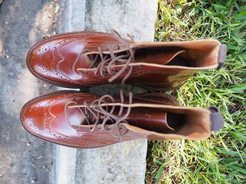 Photo by cocaloch on October 1, 2022 of the Tricker's Stow Country Boot in Unlisted Leather.
