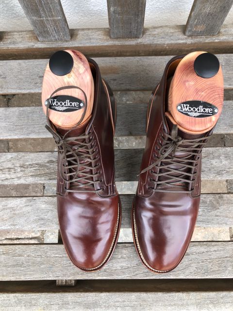 Photo by johnfmac on October 1, 2022 of the Viberg Service Boot in Horween Color 4 Shell Cordovan.