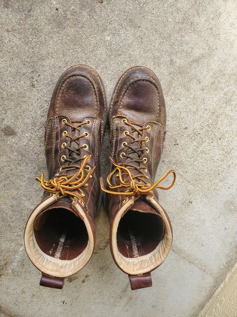 Photo by forest_chief on February 2, 2024 of the Thorogood American Heritage 8" Moc Toe in Seidel Trail Crazy Horse.