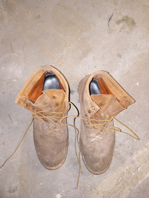 Photo by peanutbutter on February 6, 2024 of the Wesco Jobmaster in Seidel British Tan Domain Roughout.