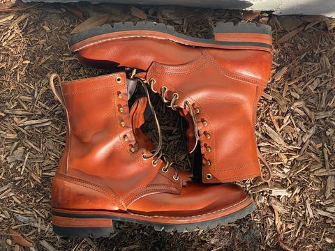 Photo by Gohilboots on February 2, 2025 of the Nicks DomePro in Wickett & Craig Natural Double Stuffed.